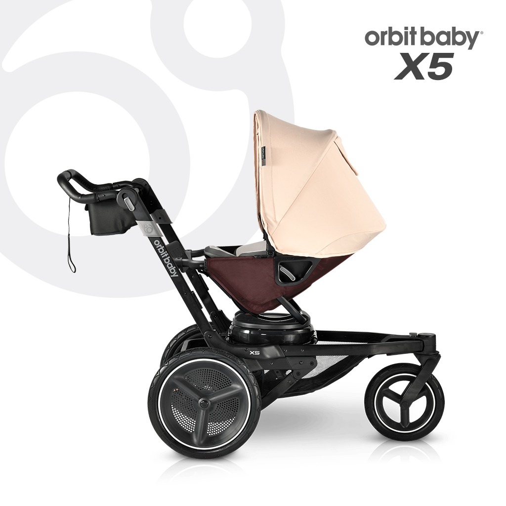 [오르빗] X5 디럭스 아기 신생아 조깅 유모차 - 블랙 (모카 시트 / 선쉐이드 색상선택)